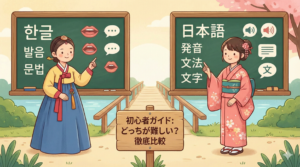 韓国語 日本語 どっちが難しい