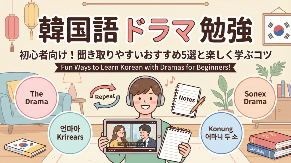 韓国語 ドラマ 勉強 初心者向け！聞き取りやすいおすすめ5選と楽しく学ぶコツ