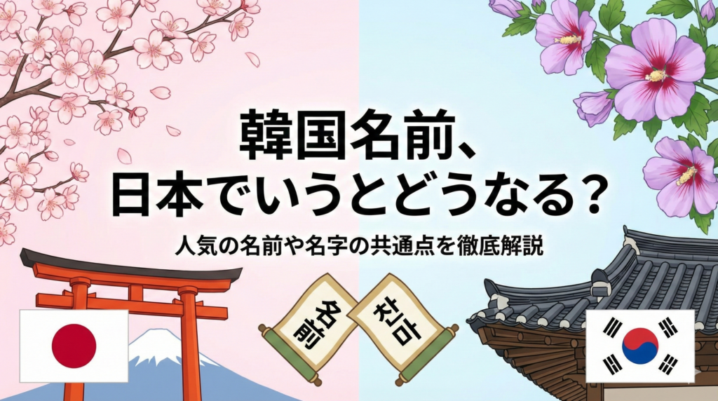 韓国名前日本でいうとどうなる？人気の名前や名字の共通点を徹底解説