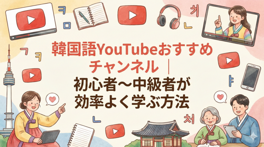 韓国語youtubeおすすめチャンネル｜初心者～中級者が効率よく学ぶ方法